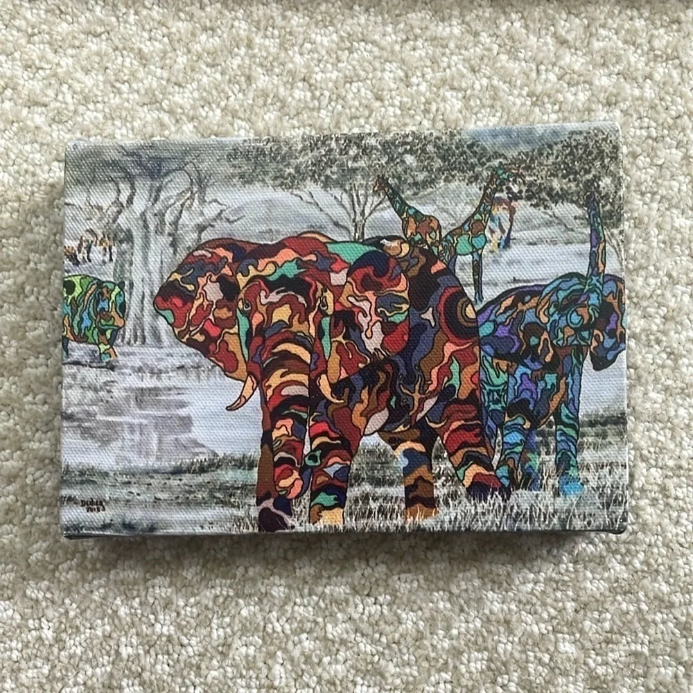 Canvas elephant print